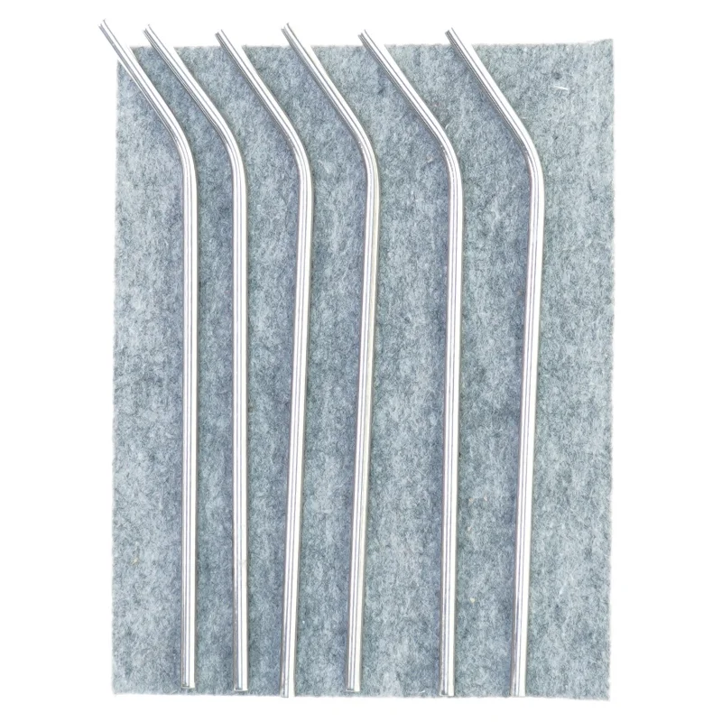 6 styks metal sugerør (str. 25 cm)