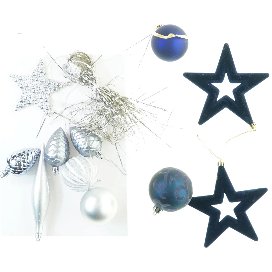 Retro Julepynt, 12 julekugler mm (str. 20 cm)