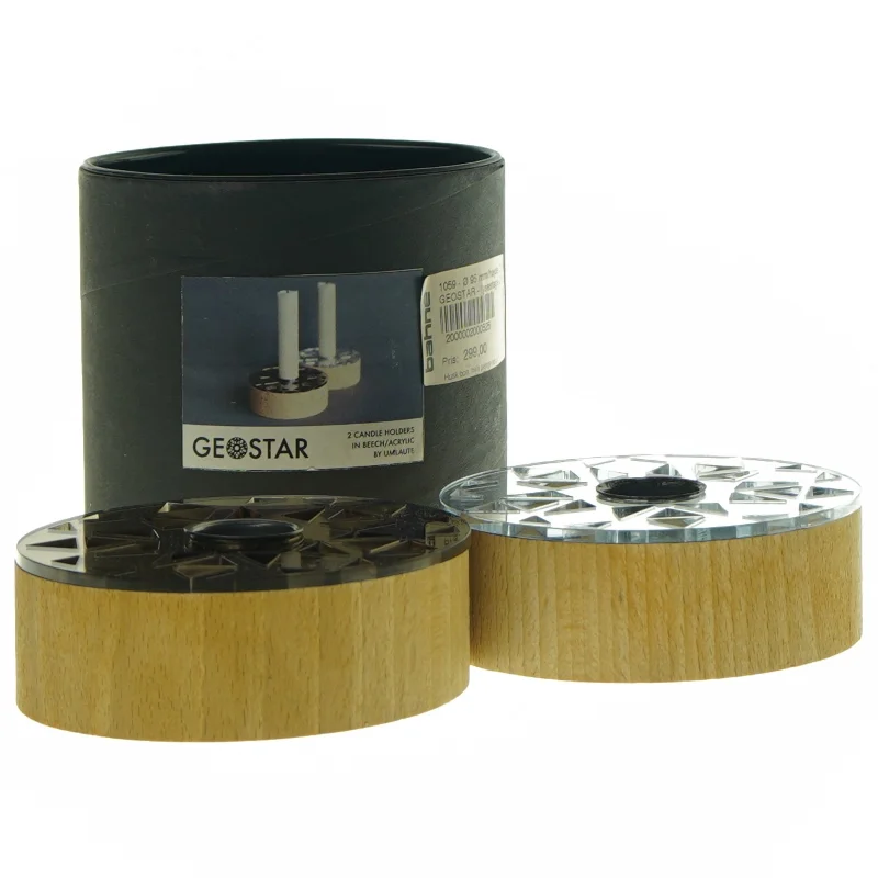 Lysestager 2.stk fra Geostar (str. 4x10)