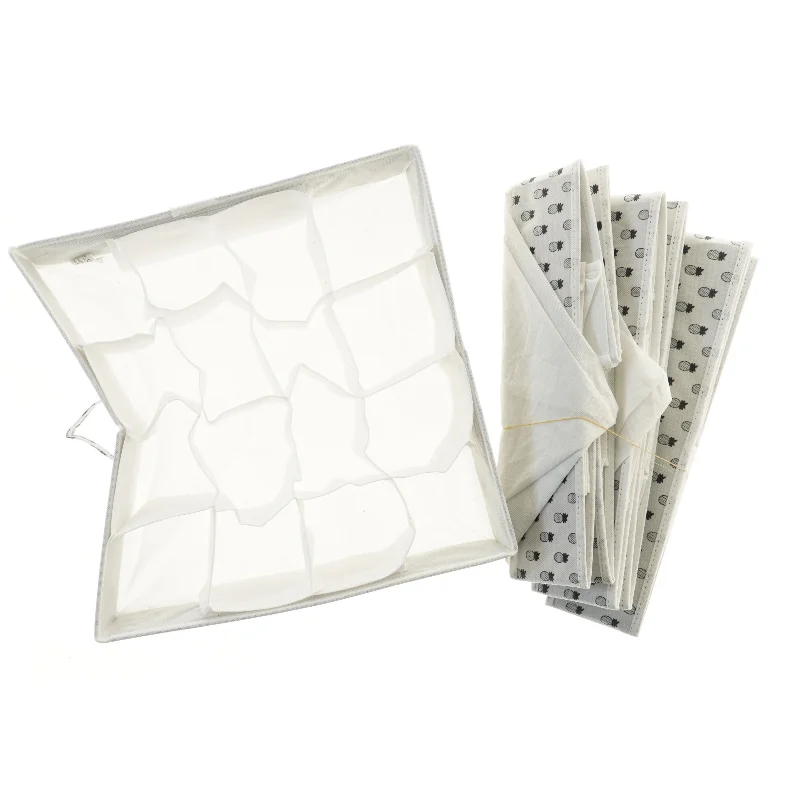 Organiseringssæt med fire opbevaringsbokse (str. 4 stk 40,5x39,5 cm)