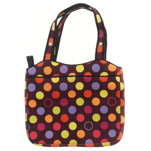 Farverig neopren computertaske, taske med prikker (str. 40x34 cm)