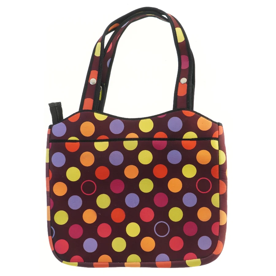 Farverig neopren computertaske, taske med prikker (str. 40x34 cm)