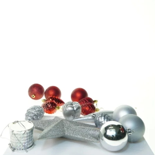 Vintage og retro blandet Julepynt, julekugler og julestjerne (str. 22 cm)