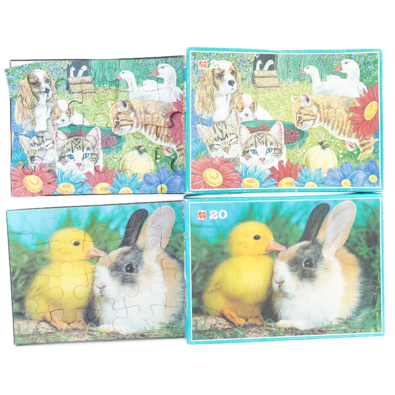 Puslespil (2 styks) med 20 brikker fra Jumbo