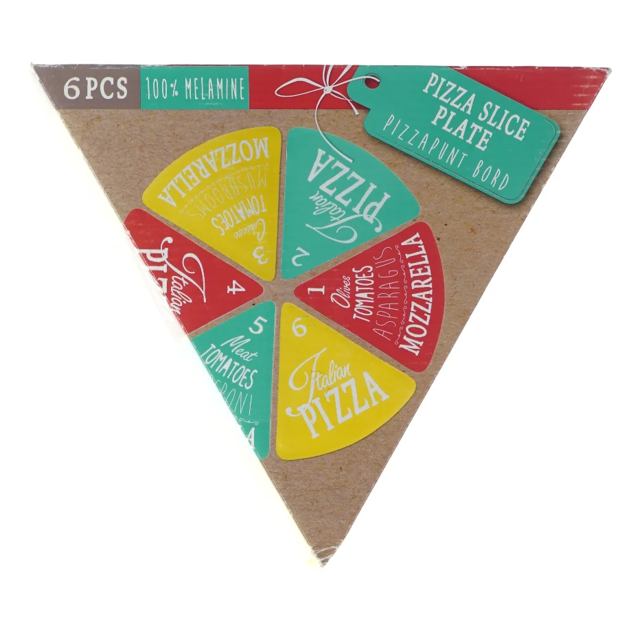 nye Pizza slice plate uden æske (str. 23 x 22cm)