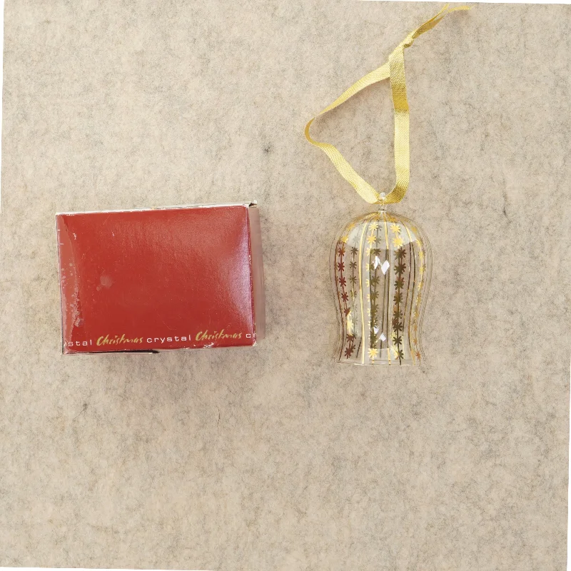 Julepynt, Golden Christmas glasklokke fra Holmegaard (str. 9 x 7 cm)