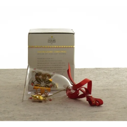 Julepynt, glasklokke fra Holmegaard (str. 7 x 9 cm)