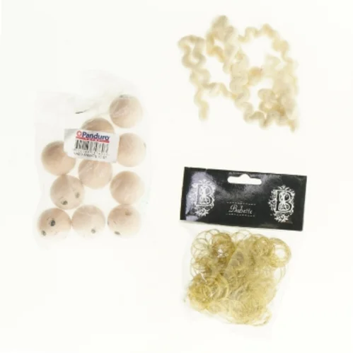 Diverse materialer til at lave fx. engle (str. kugler 3 cm)