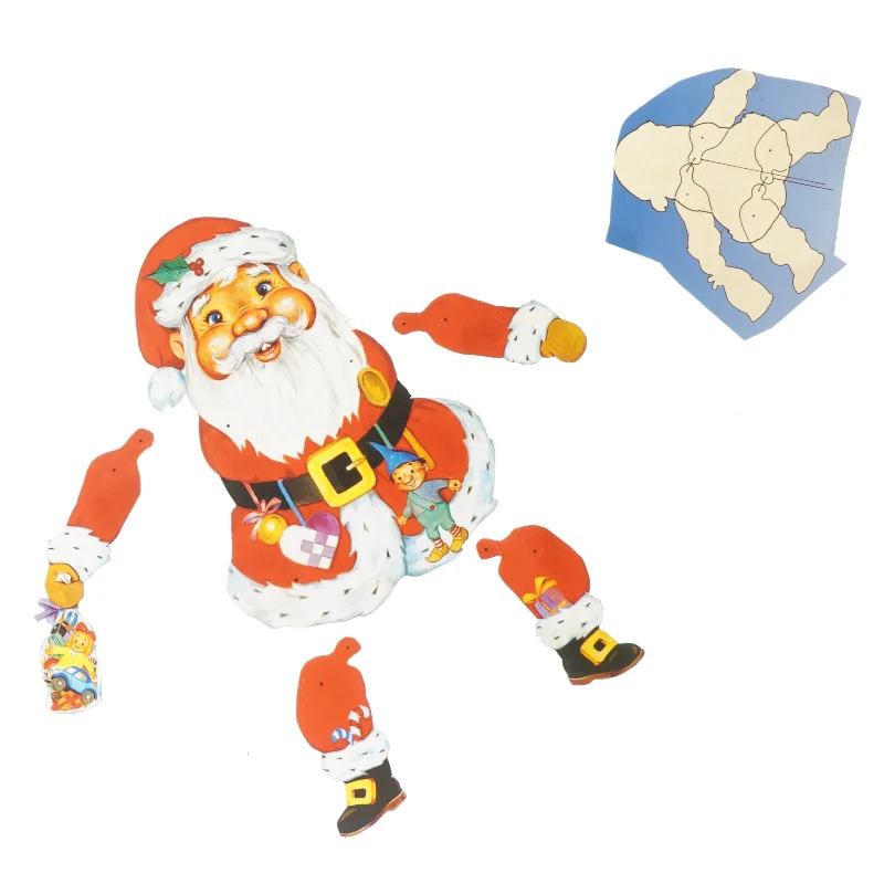 Vintage Sprællemand julemand (str. 22 x 15 cm)
