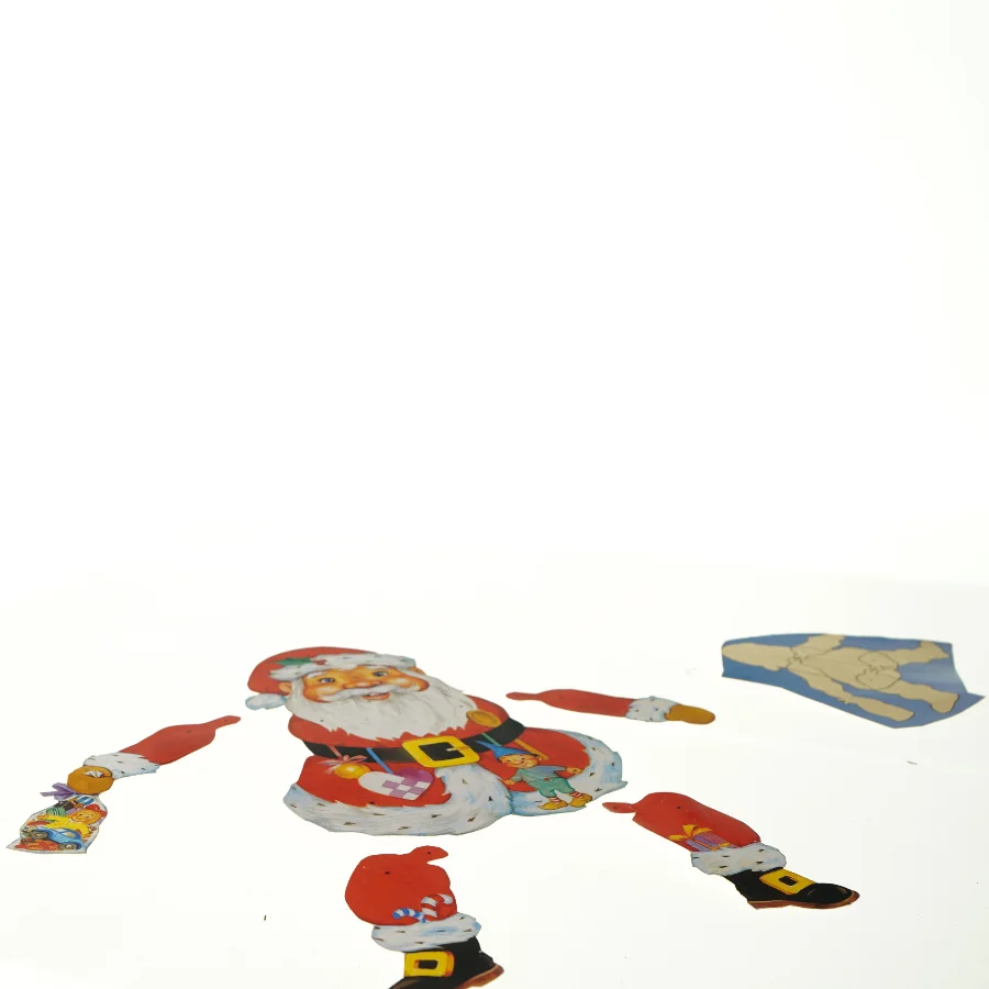 Vintage Sprællemand julemand (str. 22 x 15 cm)