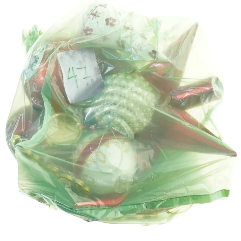 Retro og vintage Julepynt, 14 julekugler mm (str. 21 cm)