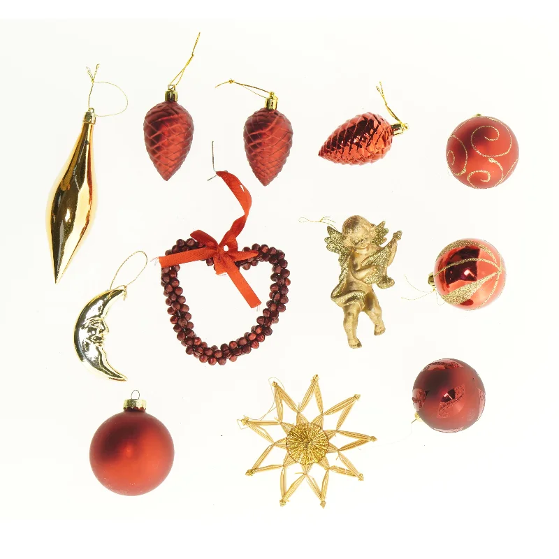 Vintage og retro blandet Julepynt (str. Blandede størrelser)