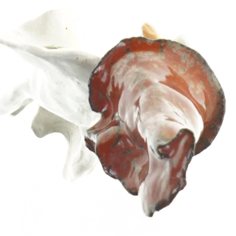 Vintage gammel keramik nisse skulptur (str. 30 cm)