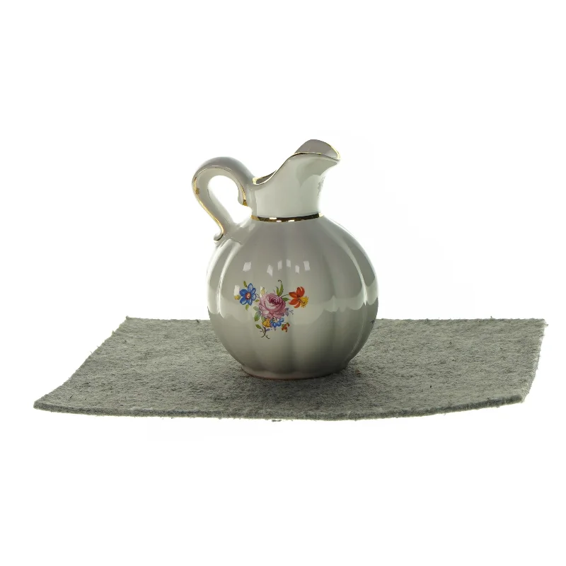 Kande/ lille vintage vase med blomsterprint (str. 12 x 6cm)