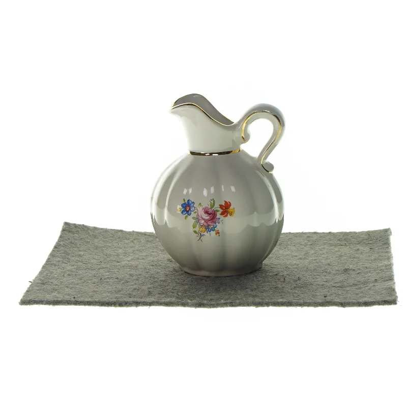 Kande/ lille vintage vase med blomsterprint (str. 12 x 6cm)