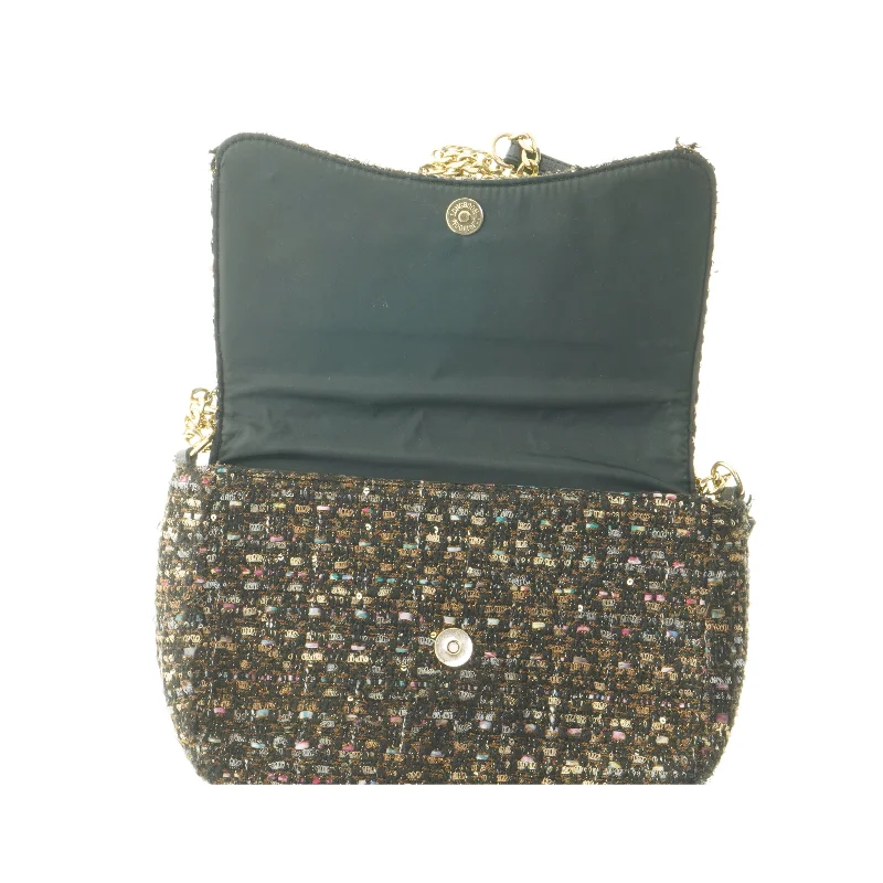 Tweed skuldertaske fra BeckSøndergaard med kæde fra Beck Söndergaard (str. 30x20 cm)