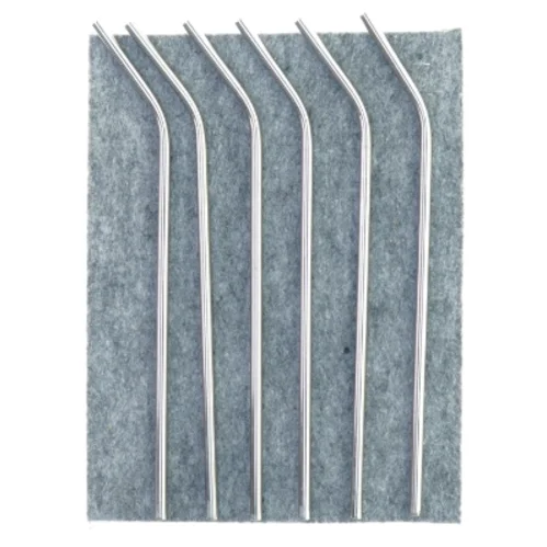 nye metal sugerør (str. 25 cm) 6 stk