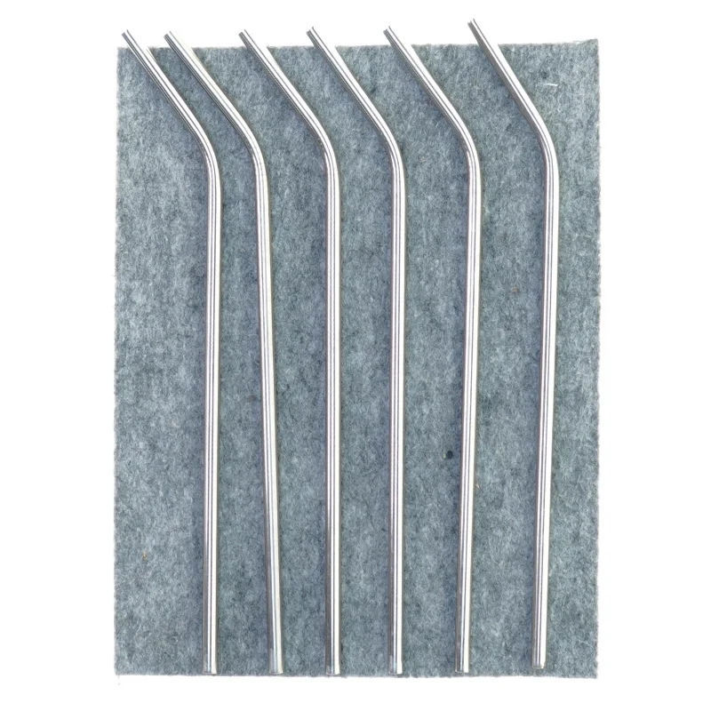 nye metal sugerør (str. 25 cm) 6 stk