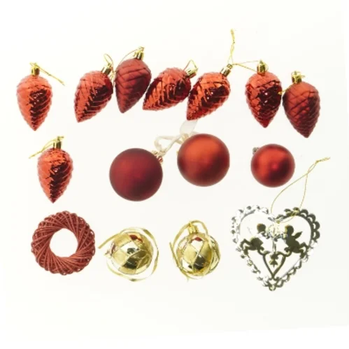 Vintage og retro blandet Julepynt 15 stk (str. Blandet)