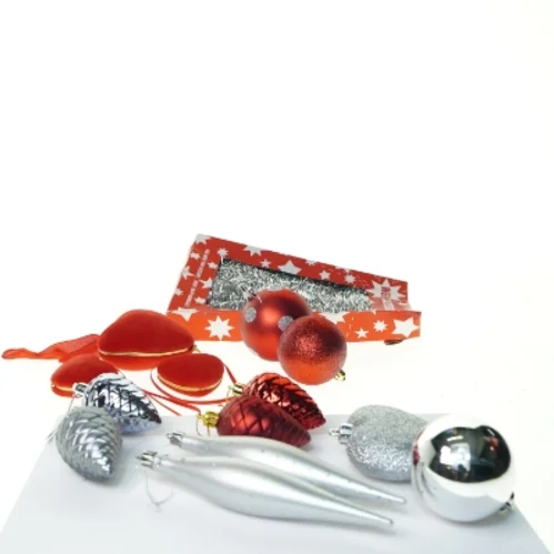 Retro og vintage Julepynt, 13  julekugler mm (str. 23 cm)