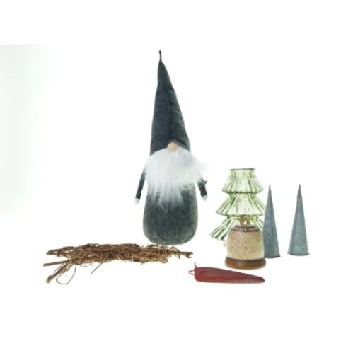 Blandet stort og flot julepynt 