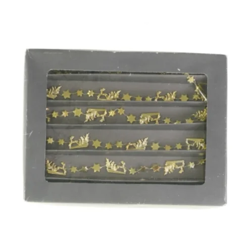 Julepynt lang guldfarvet guirlande