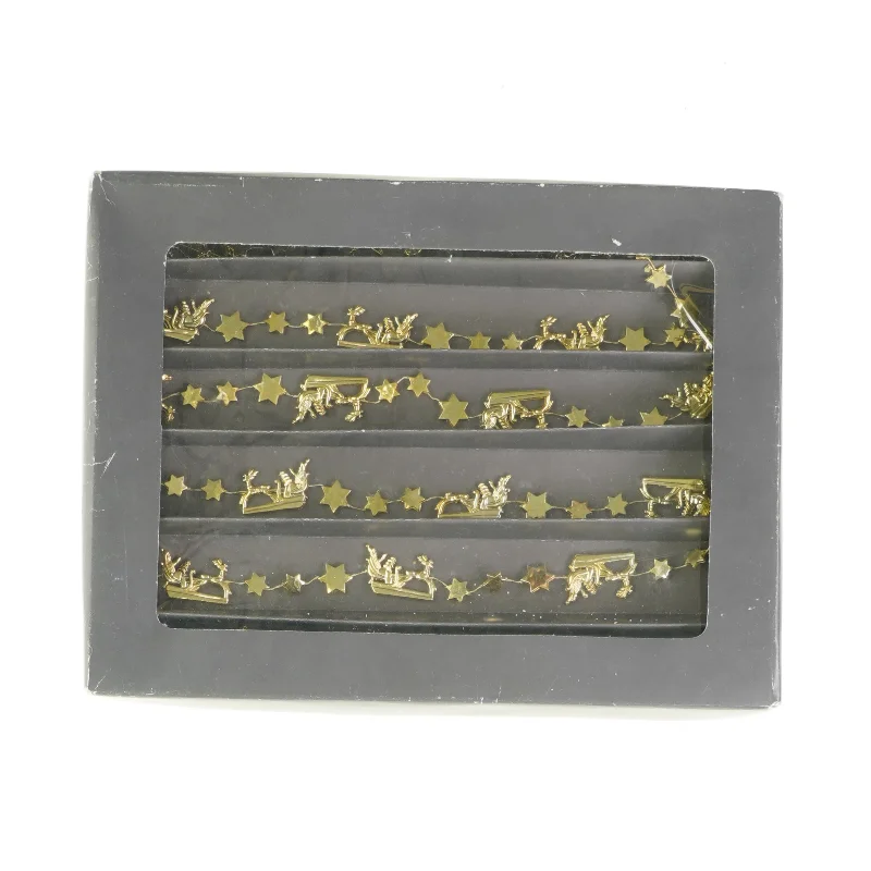 Julepynt lang guldfarvet guirlande