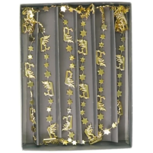 Julepynt lang guldfarvet guirlande