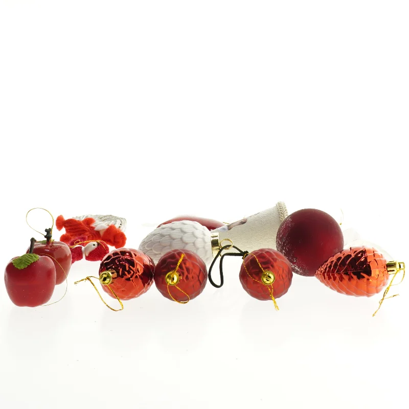 Vintage og retro blandet Julepynt 15 stk (str. Blandede størrelser)