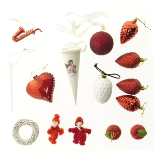 Vintage og retro blandet Julepynt 15 stk (str. Blandede størrelser)