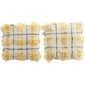 Sæt af plaid-mønstrede puder fra Ilva (str. 45x46 cm)