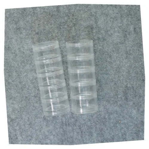 transperante Opbevaringsbøtter (str. 3 x 5 cm)