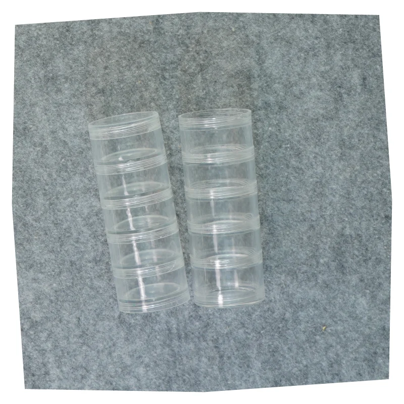 transperante Opbevaringsbøtter (str. 3 x 5 cm)