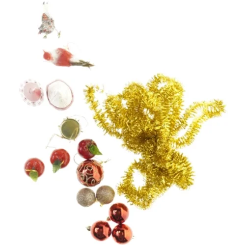 Vintage og retro smuk Julepynt bla fugl og tromme15 stk, julekugler (str. 20 cm)