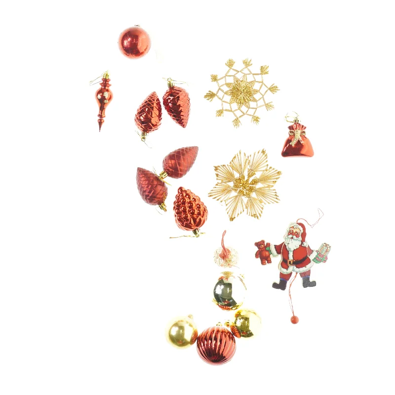 Retro Julepynt, 16 julekugler mm (str. 20 cm)