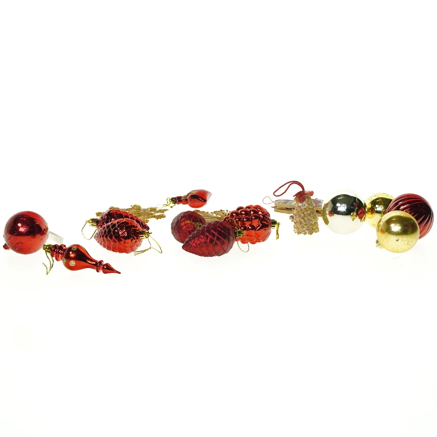 Retro Julepynt, 16 julekugler mm (str. 20 cm)