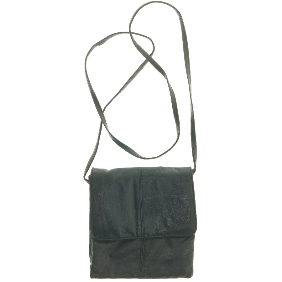 Svar taske med skulderrem (str. 20x19 cm)