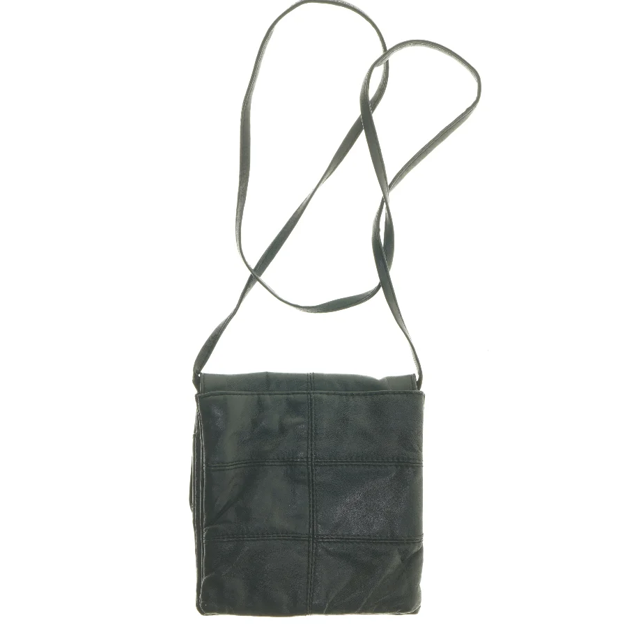 Svar taske med skulderrem (str. 20x19 cm)