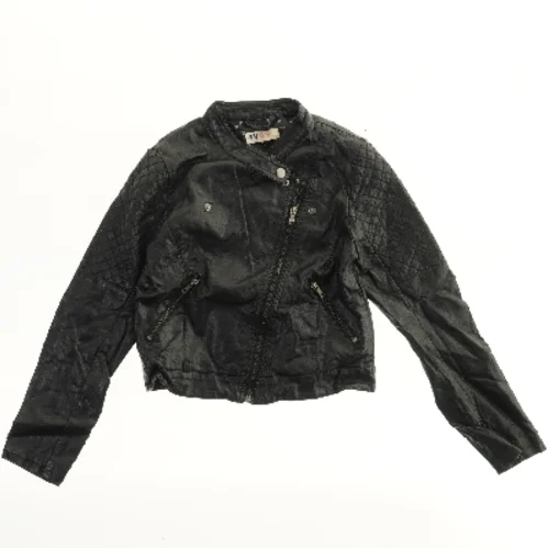 Sort jakke med lynlås fra H&M (str. 152)