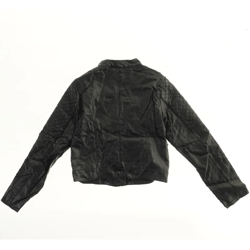 Sort jakke med lynlås fra H&M (str. 152)