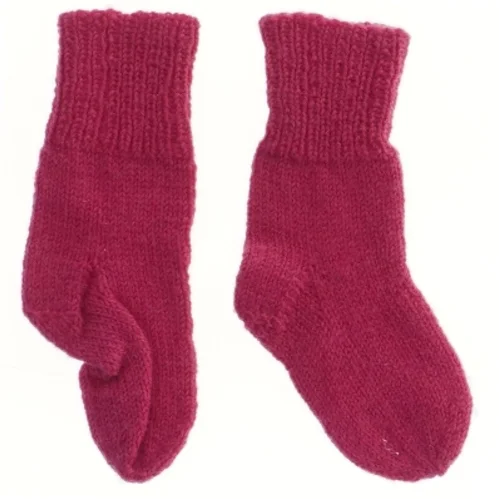 Røde uldsokker til børn (str. 20 cm)