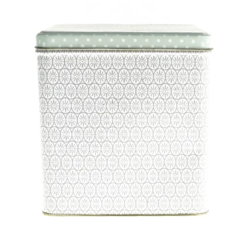 Dekorativ metalboks med blomsterdesign (str. 16x15x15 cm)