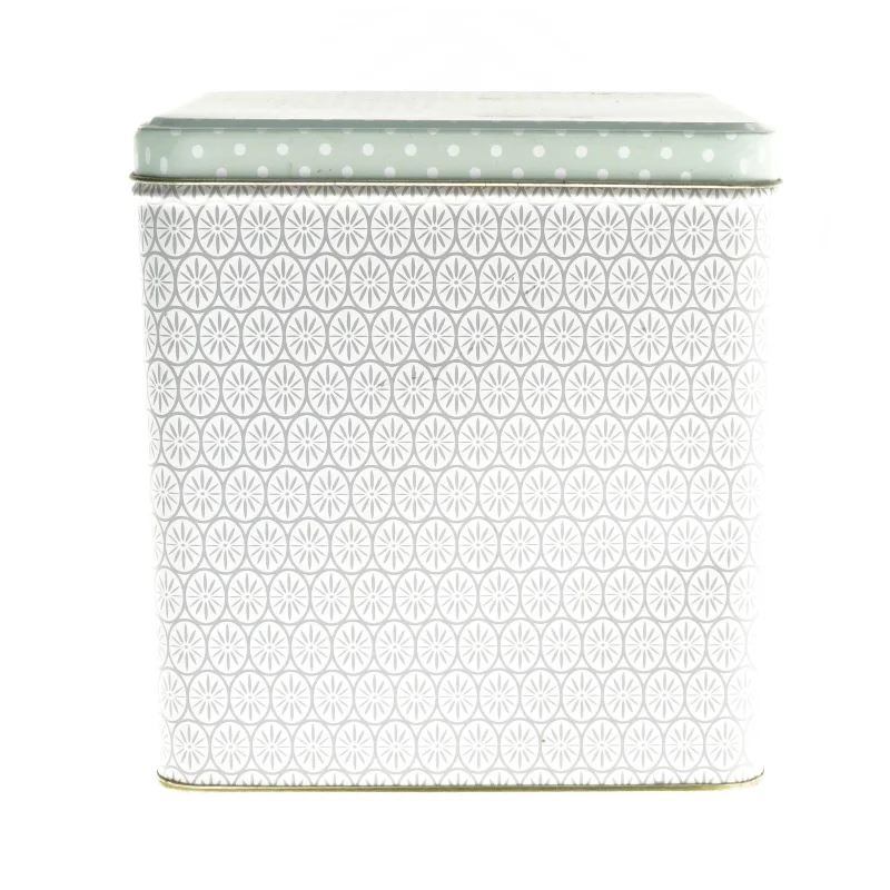 Dekorativ metalboks med blomsterdesign (str. 16x15x15 cm)