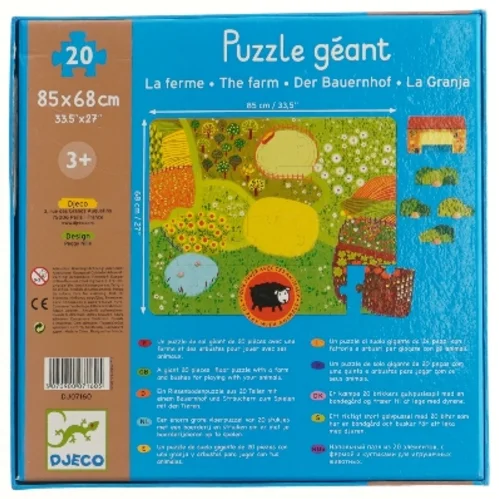 Djeco gård puslespil fra Djeco (str. 8x25x25 cm)