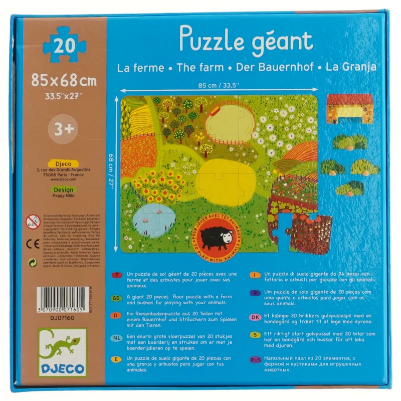 Djeco gård puslespil fra Djeco (str. 8x25x25 cm)