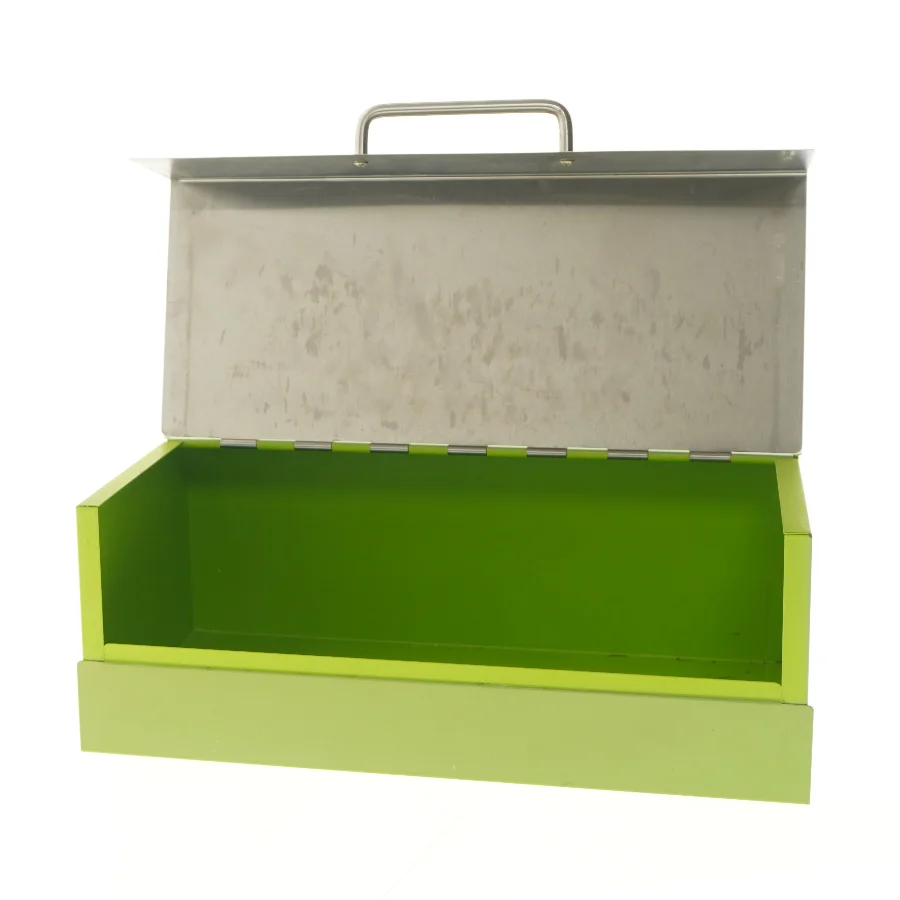 Metal og plastik opbevaringskasse (str. 36x20x13,5 cm)