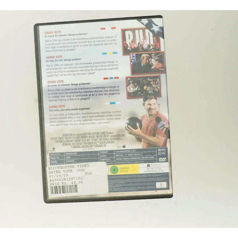 Swing Vote med Kevin Costner (DVD)