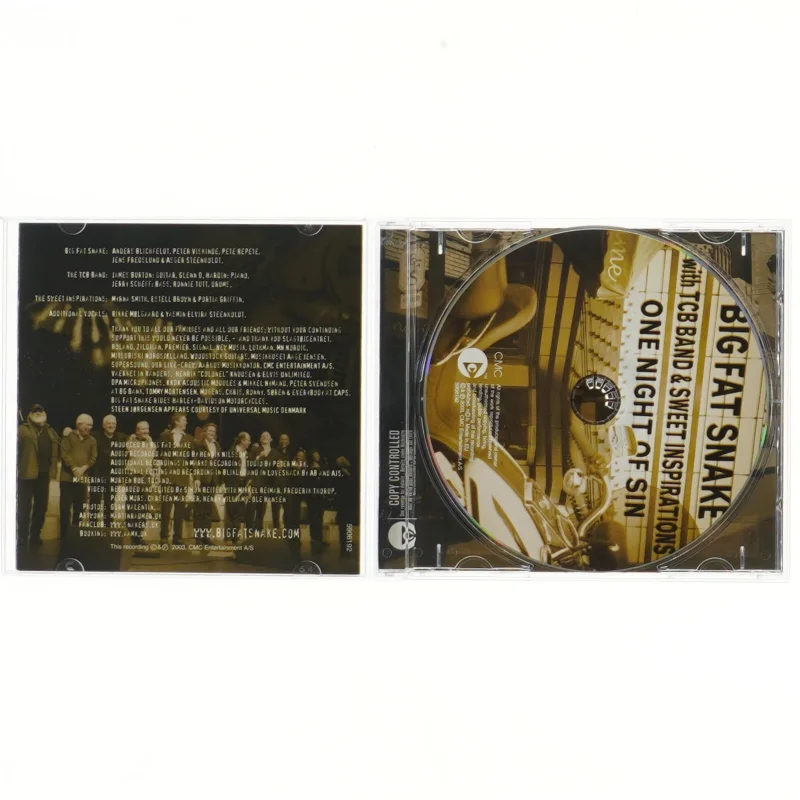 Big Fat Snake: One Night of Sin CD