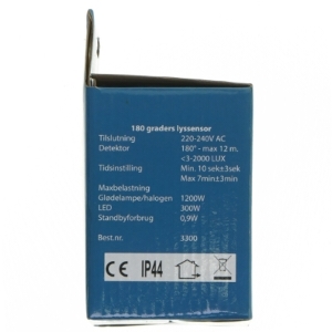 Sartano 180 graders lyssensor fra Sartano (str. 10x9 cm)