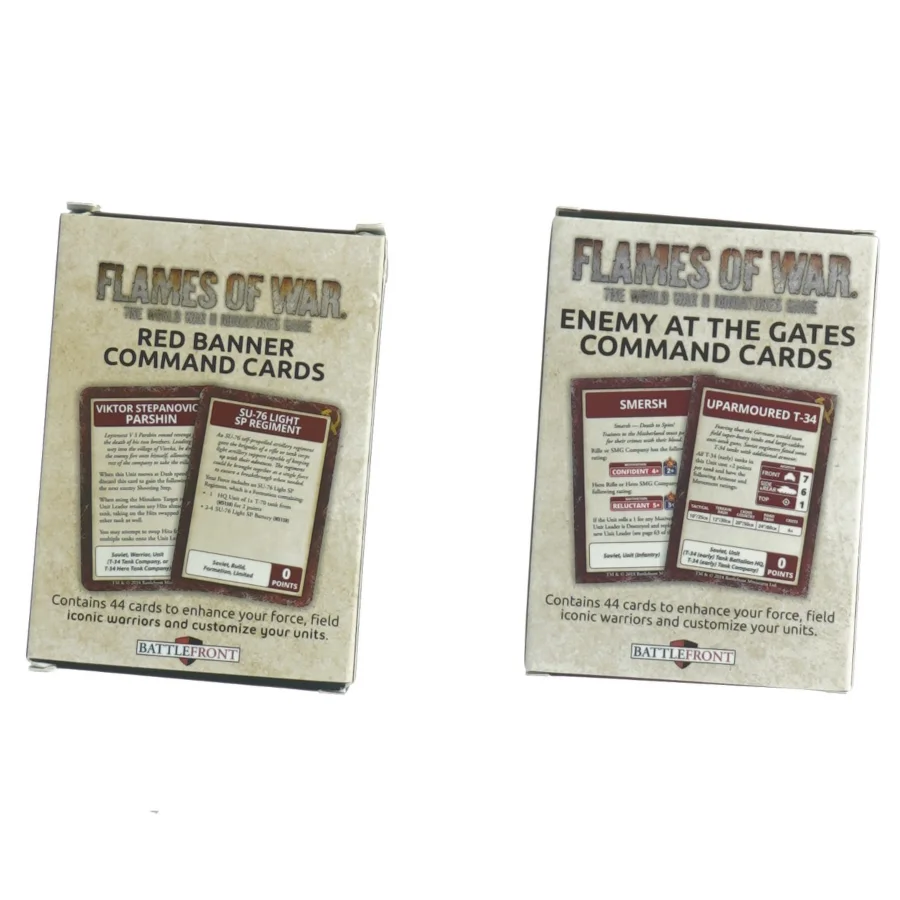 Flames of War Command Cards (str. 9,5 x 6,5 cm)
